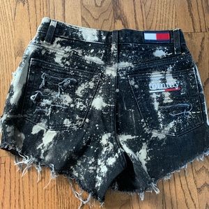 Tommy Hilfiger distressed denim jean shorts